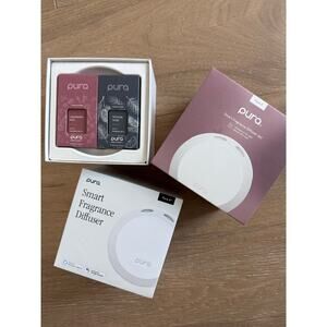 New Pura 4 Smart Fragrance Home Diffuser Set & 2 Refills Cranberry Winter Noir